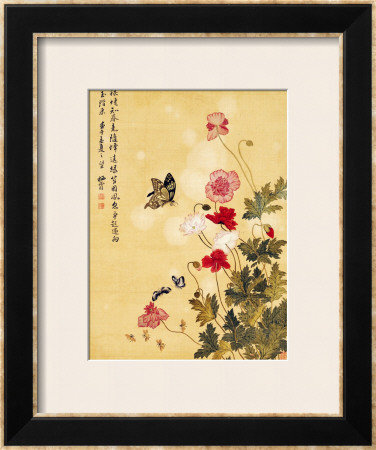 Corn Poppy And Butterflies, 1702 by Ma Yuanyu Pricing Limited Edition Print image