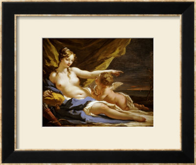 Venus And Cupid by Giovanni Antonio Pellegrini Pricing Limited Edition Print image