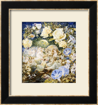 Fairies And A Field Mouse by Etheline E. Dell Pricing Limited Edition Print image