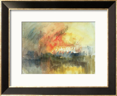 The Burning Of The Houses Of Parliament, 1834 by William Turner Pricing Limited Edition Print image