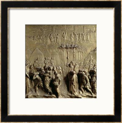 The Story Of Joshua: Joshua Instructs The Priests To Lead The Israelites Across The River Jordan by Lorenzo Ghiberti Pricing Limited Edition Print image