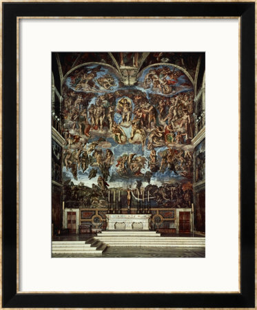 Sistine Chapel With The Retable Of The Last Judgement (Fall Of The Damned) by Michelangelo Buonarroti Pricing Limited Edition Print image