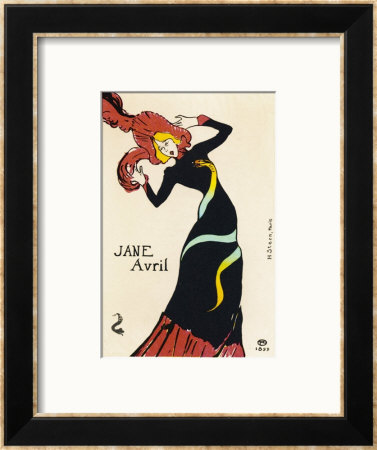 Jane Avril Music Hall Performer by Henri De Toulouse-Lautrec Pricing Limited Edition Print image
