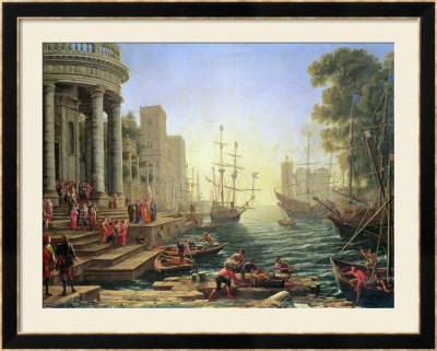 Seaport With The Embarkation Of St. Ursula by Claude Lorrain Pricing Limited Edition Print image