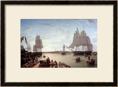 Boston Harbour From Constitution Wharf by Robert Salmon Pricing Limited Edition Print image