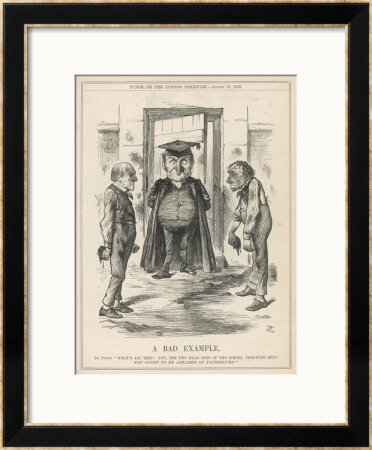 Bad Example, Disraeli And Gladstone At Loggerheads by John Tenniel Pricing Limited Edition Print image