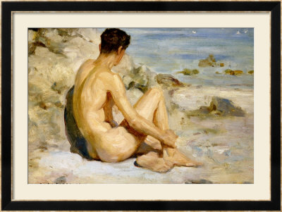 Boy On A Beach, 1912 by Henry Scott Tuke Pricing Limited Edition Print image