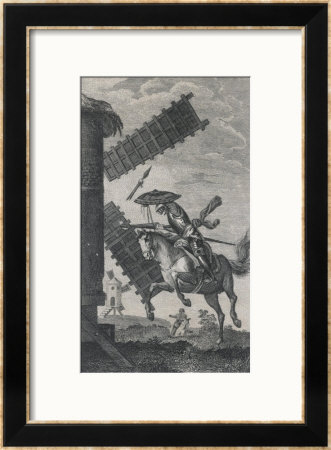 Don Quixote He Attacks The Windmill by W. Bromley Pricing Limited Edition Print image