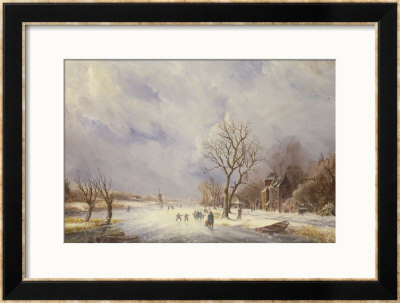 Winter Canal Scene by Jan Lynn Pricing Limited Edition Print image