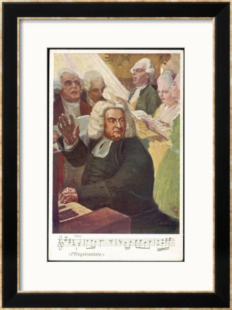Johann Sebastian Bach German Organist And Composer Conducts The Whitsunday Cantata by O. Friedrich Pricing Limited Edition Print image