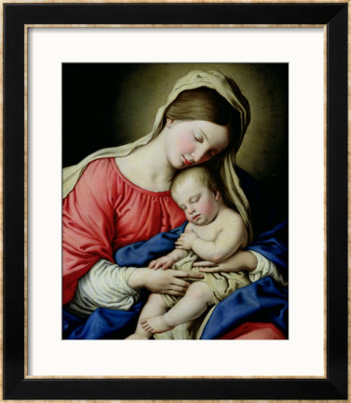 Virgin And Child by Giovanni Battista Salvi Da Sassoferrato Pricing Limited Edition Print image