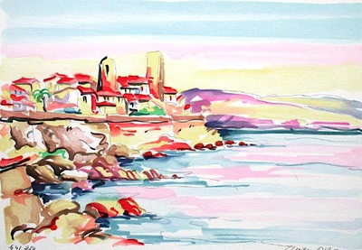 Village En Bord De Mer by Oliver Zlatku Pricing Limited Edition Print image