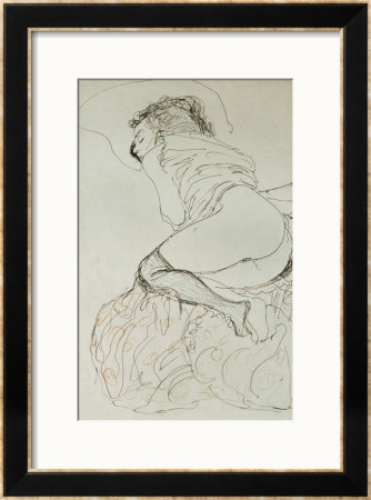 Female Nude, Turned To The Left, 1912-13 by Gustav Klimt Pricing Limited Edition Print image