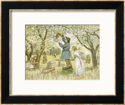 Beekeper Drives The Bees From Their Old Hive by Francis Bedford Pricing Limited Edition Print image