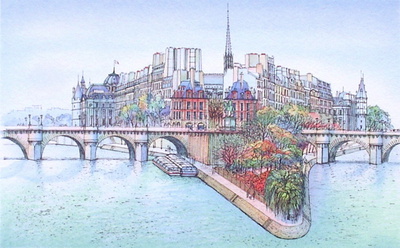 Paris, La Seine Et Le Vert-Galant by Rolf Rafflewski Pricing Limited Edition Print image