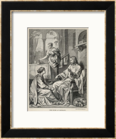 Jesus Talks With Mary While Martha Does Housework by Heinrich Hofmann Pricing Limited Edition Print image