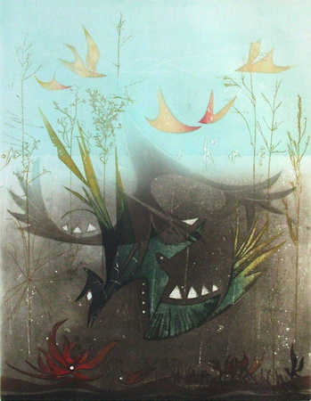 Les Pêcheurs De Crépuscule by Renée Lubarow Pricing Limited Edition Print image
