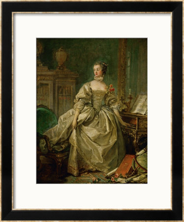 Madame De Pompadour (1721-1764) by Francois Boucher Pricing Limited Edition Print image