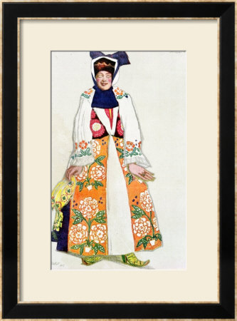 Costume Design For A Peasant Woman, From Sadko, 1917 by Leon Bakst Pricing Limited Edition Print image