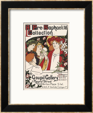 Poster For An Exhibition Of Pre-Raphaelite Art At The Goupil Gallery London by Graham Robertson Pricing Limited Edition Print image