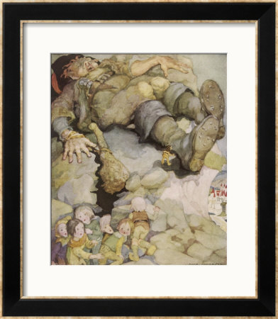 Hop O' My Thumb And The Sleeping Giant's Boots by Anne Anderson Pricing Limited Edition Print image