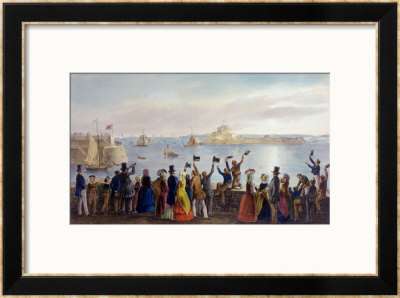 The Royal Squadron Entering St. Aubin's Bay, 2Nd September 1846 by Philip John Ouless Pricing Limited Edition Print image
