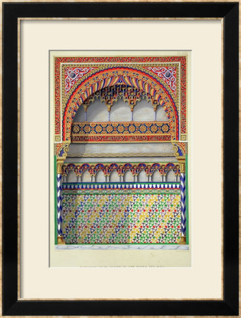 Elevation Of An Alcove In The Pateo Del Agua, Alhambra, From The Arabian Antiquities Of Spain by James Cavanagh Murphy Pricing Limited Edition Print image