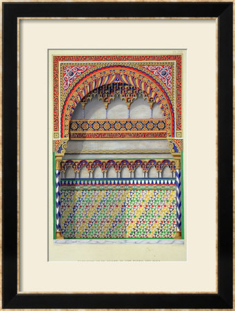 Elevation Of An Alcove In The Pateo Del Agua, Alhambra, From The Arabian Antiquities Of Spain by James Cavanagh Murphy Pricing Limited Edition Print image