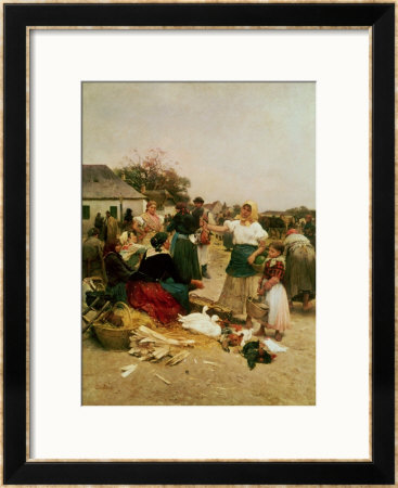 The Poultry Market, 1885 by Lajos Deak Ebner Pricing Limited Edition Print image
