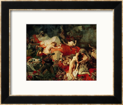 The Death Of Sardanapalus, 1827 by Eugene Delacroix Pricing Limited Edition Print image