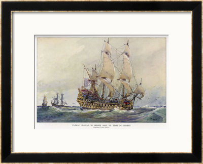 First-Class French Warship Commissioned For Louis Xiv By His Minister Colbert by Albert Sebille Pricing Limited Edition Print image