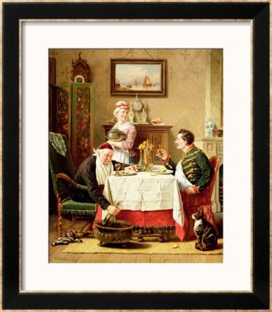 A Satisfying Meal, 1883 by Charles Meer Webb Pricing Limited Edition Print image