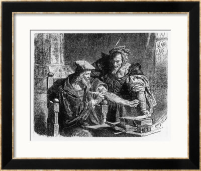 Faust Making His Contract With Mephistophiles by Franz Sinn Pricing Limited Edition Print image