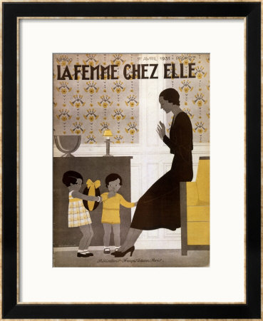 Children Give Their Mother A Great Big Easter Egg by B. Baucour Pricing Limited Edition Print image