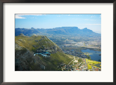 Helicopter Tour Of Cape Peninsular, Helicopters Flying Over Muizemburg, Western Cape, South Africa by Roger De La Harpe Pricing Limited Edition Print image