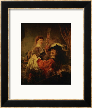 Rembrandt (Self-Portrait) And Saskia In The Parable Of The Prodigal Son, 1635-39 by Rembrandt Van Rijn Pricing Limited Edition Print image