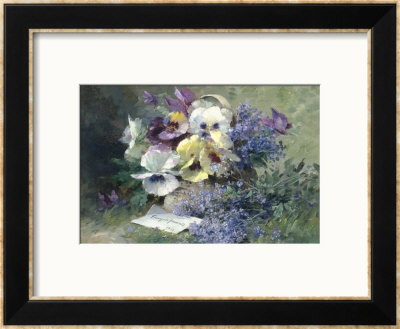 Pansies And Forget-Me-Not by Albert Tibulle De Furcy Lavault Pricing Limited Edition Print image