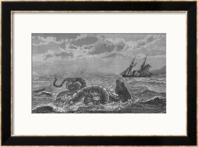 The Sea-Serpent Seen At Gloucester Bay Boston Massachusetts On Several Occasions by N. T. Gibson Pricing Limited Edition Print image