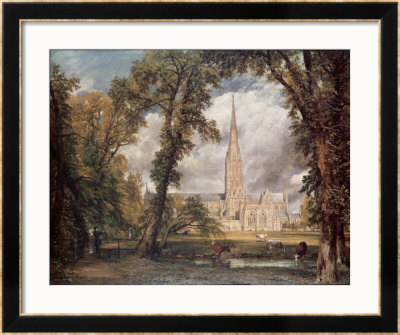 Salisbury Cathedral, From The Bishop's Grounds by John Constable Pricing Limited Edition Print image