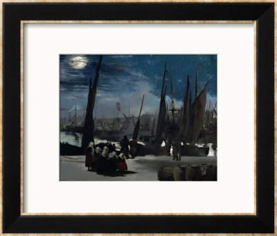 Moonlight Over Boulogne Harbor, 1869 by Édouard Manet Pricing Limited Edition Print image
