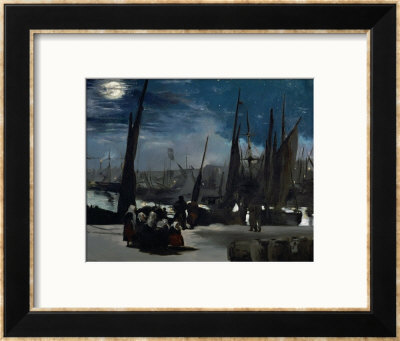 Moonlight Over Boulogne Harbor, 1869 by Edouard Manet Pricing Limited Edition Print image