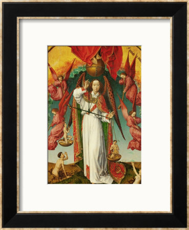 The Last Judgement, Detail Of The Archangel Michael, 1434 by Rogier Van Der Weyden Pricing Limited Edition Print image