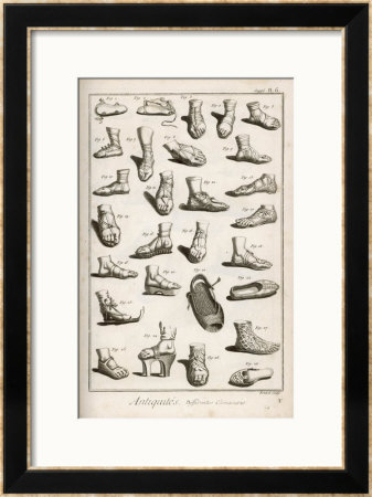 Selection Of Ancient And Not So Ancient Footwear Including Various Styles Of Sandal by Bernard Pricing Limited Edition Print image