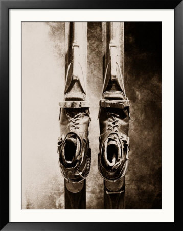 Close-Up Of Old Ski Equipment by William Swartz Pricing Limited Edition Print image