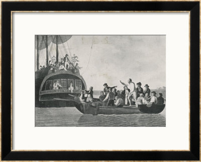 Captain Bligh And Some Loyal Crew Members Are Cast Adrift In An Open Boat By The Mutineers by R. Dodd Pricing Limited Edition Print image