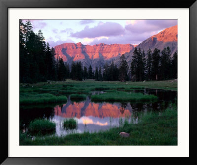 Ostler Peak At Sunset, Stillwater Fork Of Bear River Drainage, High Uintas Wilderness, Utah, Usa by Scott T. Smith Pricing Limited Edition Print image