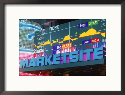 Marketsite Sign At Nasdaq, Nyc, Ny by Rudi Von Briel Pricing Limited Edition Print image