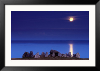 Full Moon And 5000-Year-Old Stone Age Grave, Havangsdosen, Havang, Sweden by Anders Blomqvist Pricing Limited Edition Print image