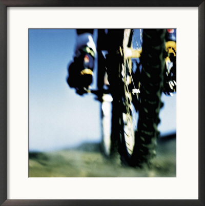 Close-Up Of Mountain Biker On Bicycle by Robert Houser Pricing Limited Edition Print image