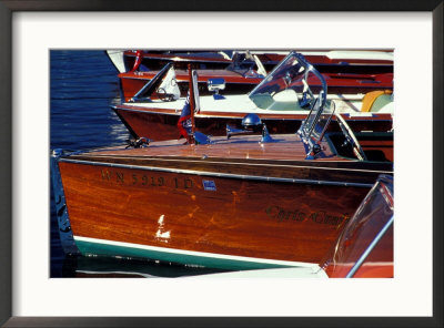 Vintage Wood Boats, Lake Union, Seattle, Washington, Usa by William Sutton Pricing Limited Edition Print image